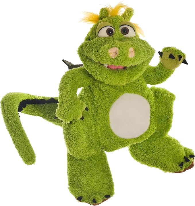 Living Puppets 14-Inch Big Green Dragon Hand Puppet by PlayfulMinds-Toys