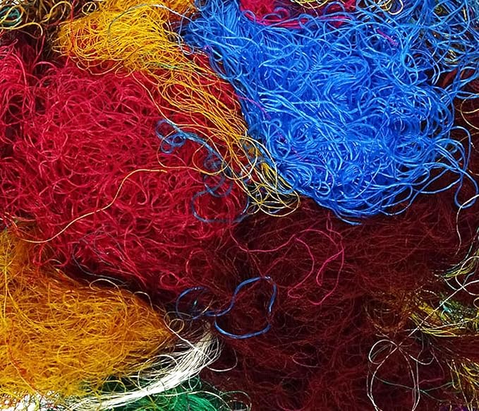 Saree Silk Fiber Multicolor Throwsters Waste - Image 2