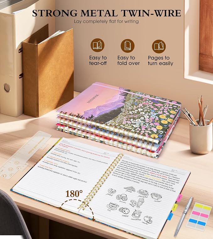 Spiral Notebook Journal 8.5” x 11”, A4 Large Notebooks - Image 6
