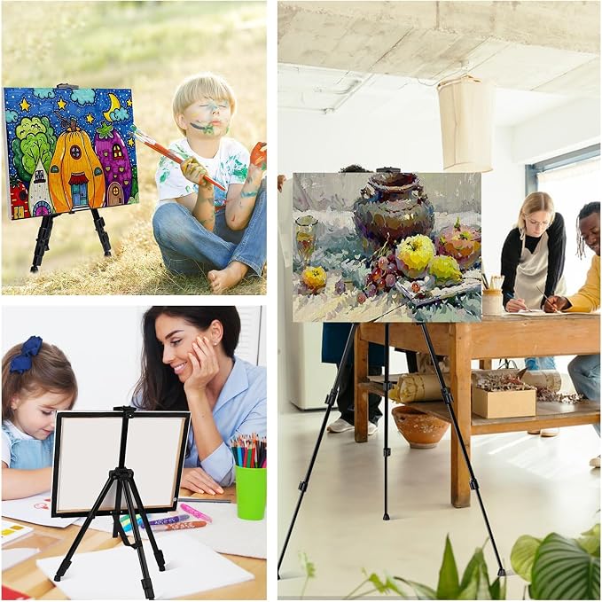 AROIC 8 Pack Painting Display Easel Stand Portable Adjustable Metal Tripod - Image 8
