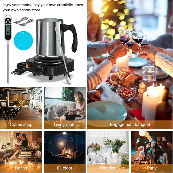 Ohcans Candle Making Kit with Electronic Hot Plate, Candle Making Kit - Image 8