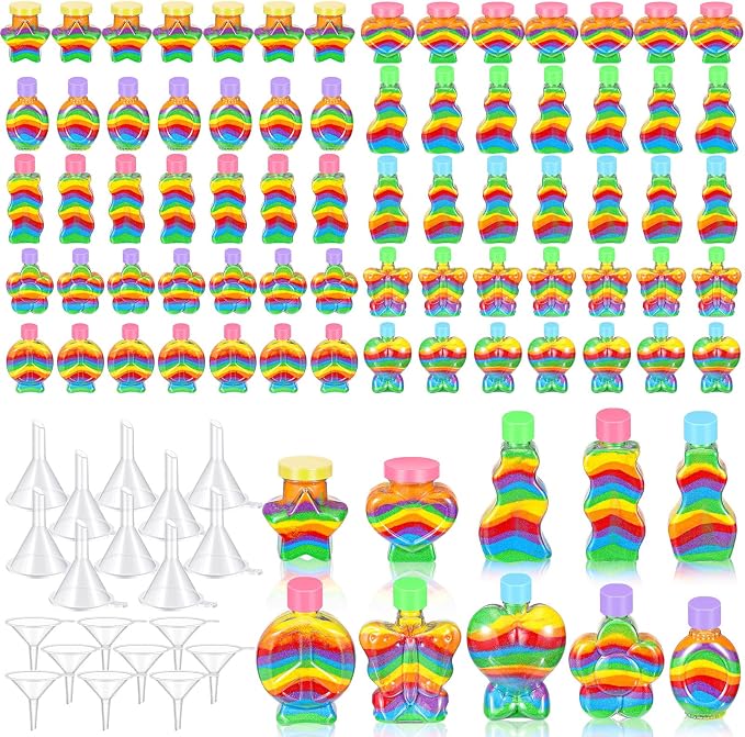 Bokon 100 Pcs Plastic Sand Art Bottles Bulk Sand Art Containers by Bokon