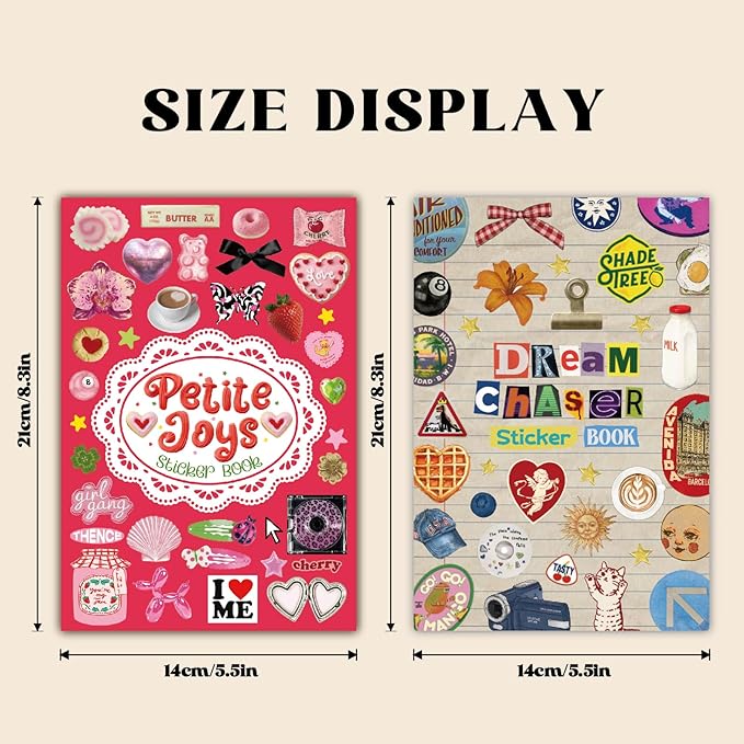 PRSTINCOL Vintage Sweetheart 2 in 1 Sticker Book Set, Includes Vintage and - Image 4
