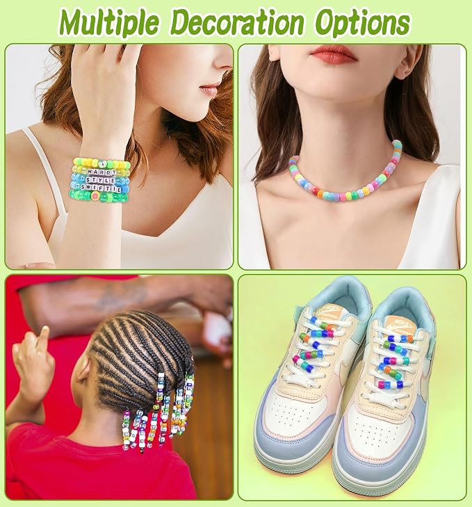 4000Pcs 84 Colors Pony Beads for Bracelet Making Kit, Rainbow Kandi Beads - Image 5
