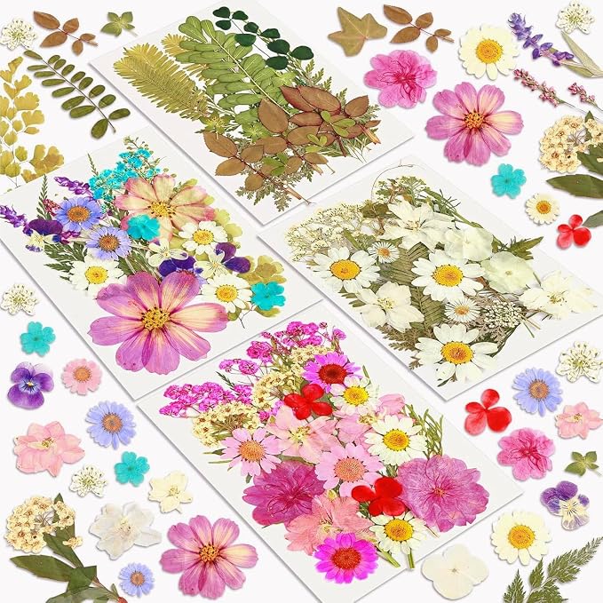 Dried Flowers, Resiners 100Pcs Pressed Flowers by Resiners