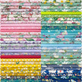 Aubliss 200pcs 100% Cotton Fabric Bundle 4" x 4" PreCut Fat Squares Sheets by Aubliss