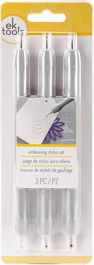 EK Tools Embossing Stylus Set, Includes 3 Stylus Tools, Detail to Decor by EK+Success