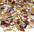 LITMIND Brown Mixed Irregular Glass Mosaic Tiles by LITMIND