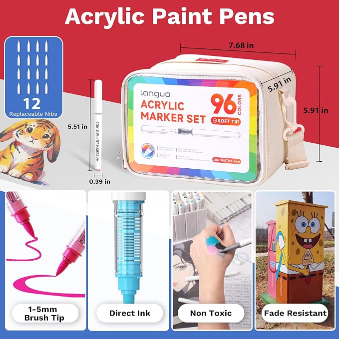 96 Colors Acrylic Paint Markers - Image 5