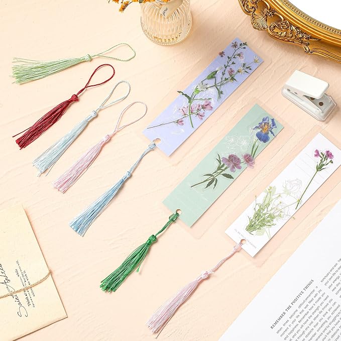 Fuyoooo 301 Pcs DIY Bookmark Making Kit 150 Bookmark Laminating Pouches 5 Mil - Image 7