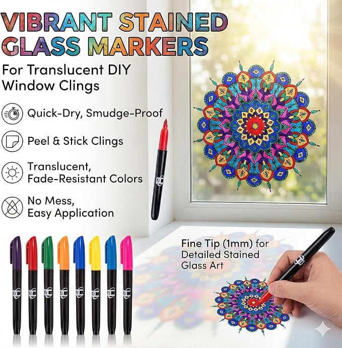 Hula Home Stained Glass Mandala Art Kit - Image 5