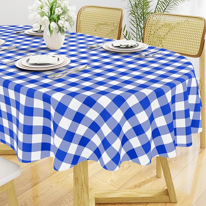 Smiry Oval Table Cloth, Waterproof Vinyl Tablecloth by Smiry