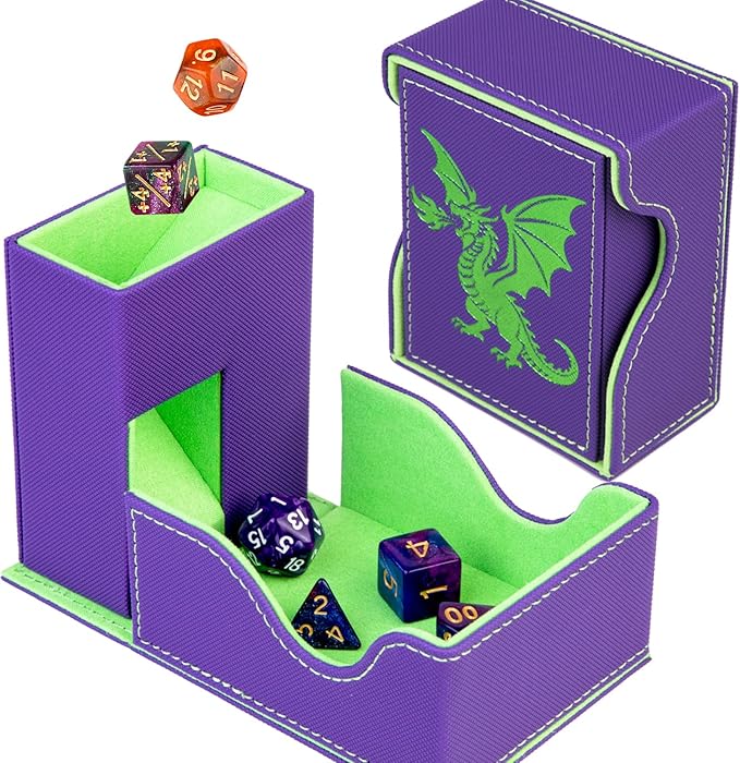 Dice Tower and Tray, Foldable Portable Dice Rolling Tower, Dice Roller Accessory by Stepane