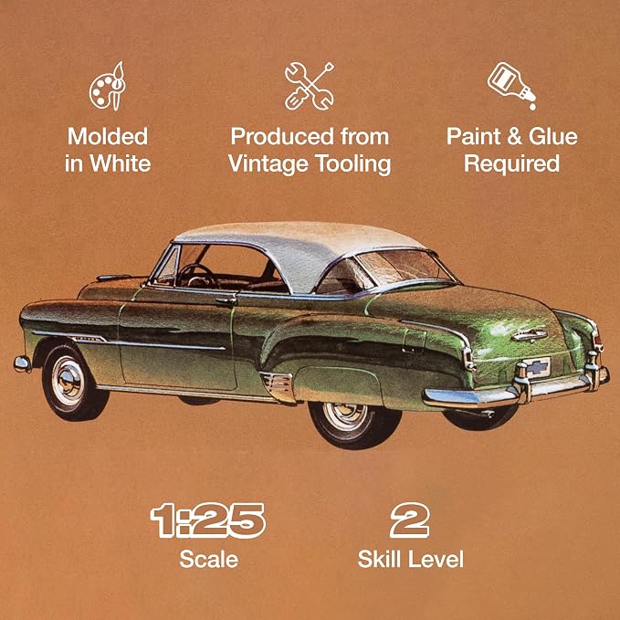 AMT Skill 2 Model Kit 1951 Chevrolet Bel Air 2-in-1 Kit Retro Deluxe Edition - Image 2