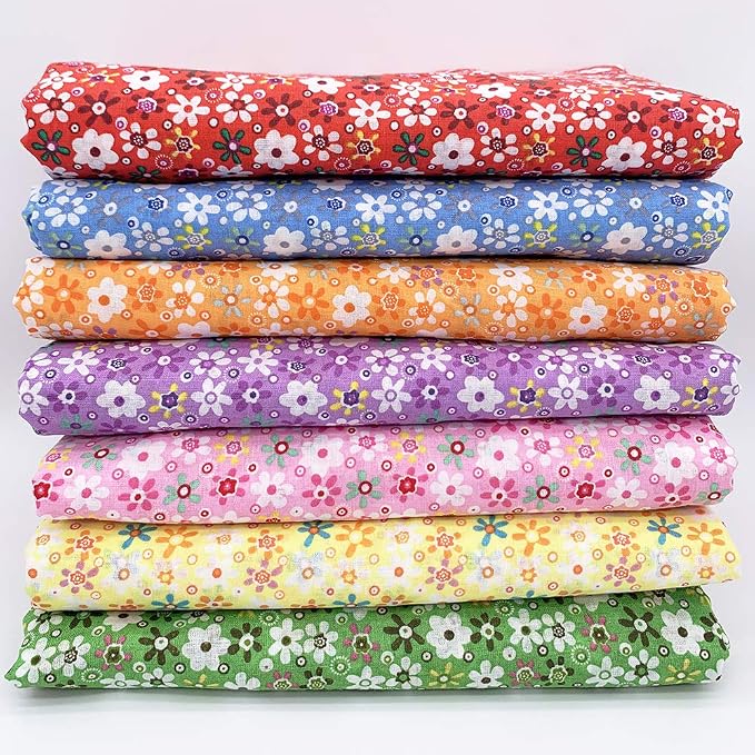 Cotton Fabric DIY Making Supplies Quilting Patchwork Fabric Fat Quarter Bundles by Antetek