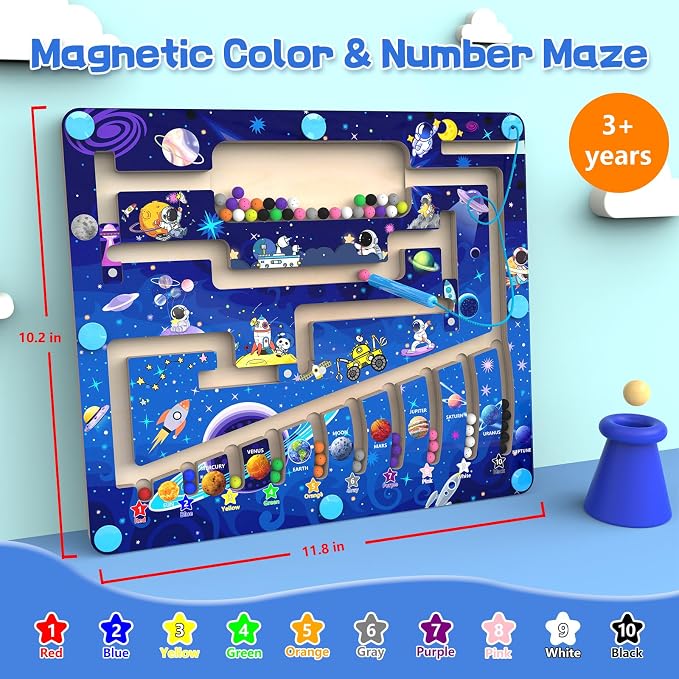 MTYOKILN Magnetic Color and Number Maze - Image 4