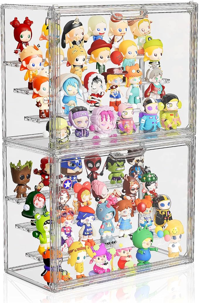Clear Acrylic Display Case for Collectibles 4 Layer Hobby Figure Display Case by MSHOMELYDIRECT