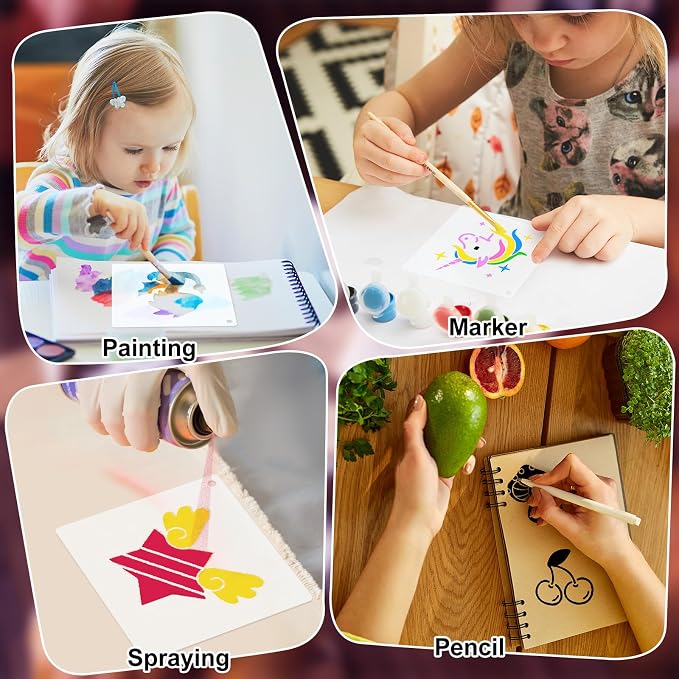 Fainne 100 Pcs 2 Inch Stencils Small Stencils - Image 5