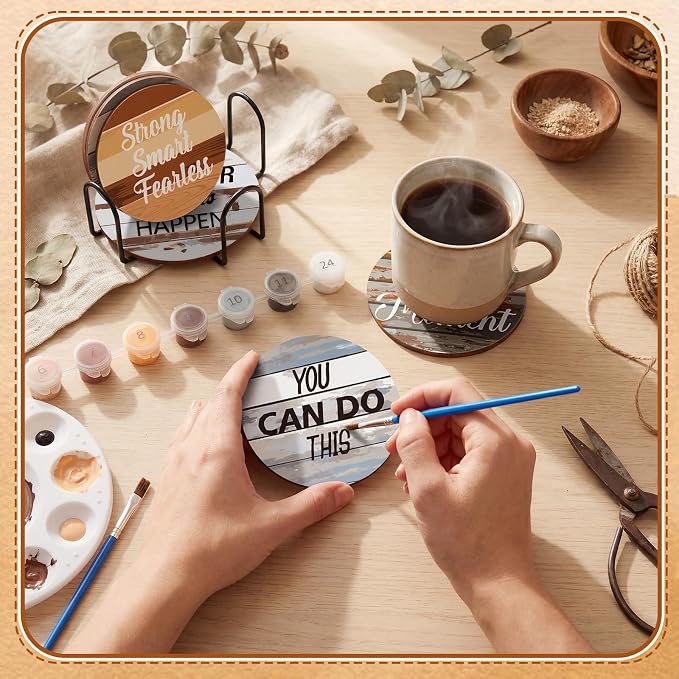 Reallnaive 8 Pcs Inspirational Paint by Numbers Kit - Image 2