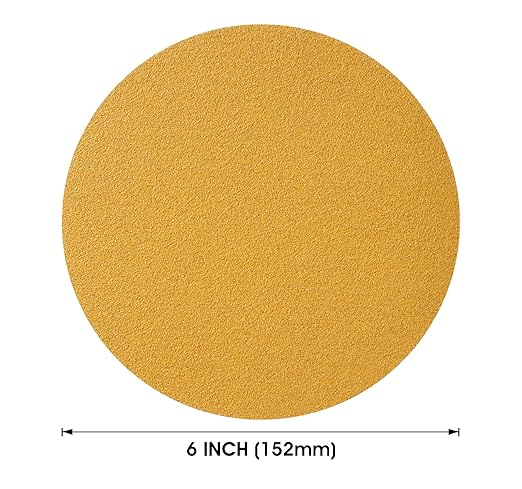 S SATC 100 Grit Sandpaper Roll 100 PCS 6 Inch Round Sanding Discs Aluminum Oxide Sandpaper Discs with Adhesive Back for Wood, Auto Body Repair, Paint, Metal, and Plastic