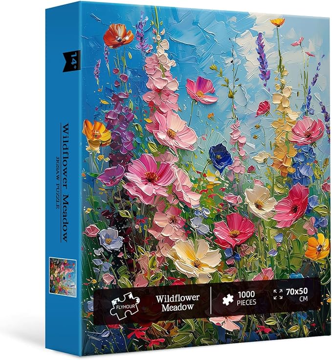 Wildflower Meadow Puzzles for Adults 1000 Pieces, Impossible Hard Difficult - Image 3