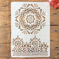 TIAMECH A4 Reusable Vintage Crown Stencil by TIAMECH