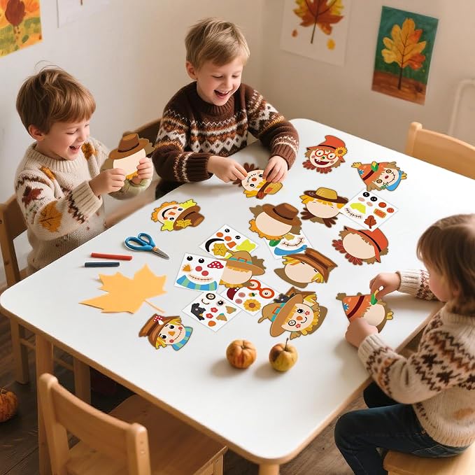 Haooryx DIY Fall Scarecrow Magnet Craft Kit - Image 5