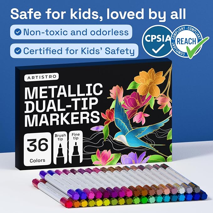 ARTISTRO 36 Metallic Acrylic Paint Markers - Image 7