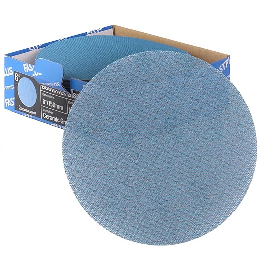 40 PCS Mesh Disc 6 inch Sanding Discs 600 grit Ceramic Abrasive Sandpaper Hook and Loop Orbital Sander Pads for Coating Removal,Body Repair, Auto Sanding