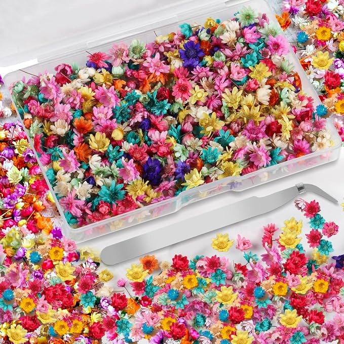 Mini Dried Flowers for Resin, Bulk Tiny Dried Pressed Flowers for Crafts DIY by MUZHUPGUZ