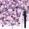 ASTARON 50g Mix Flatback Rhinestones Half Pearls by ASTARON