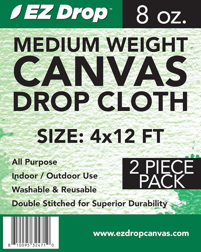 EZ Drop Painter's Canvas Fabric Drop Cloth by EZDropCanvas