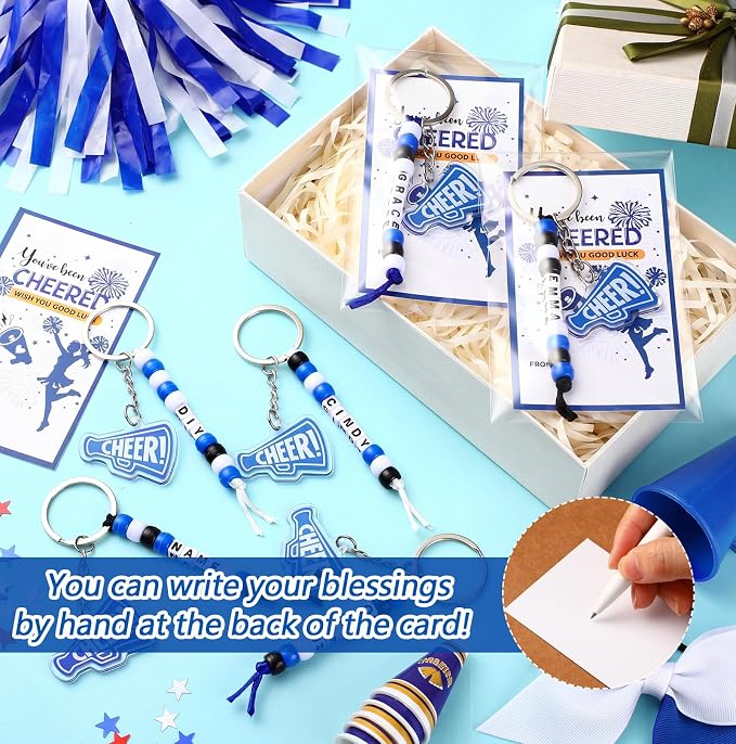 Suncalla 996 Pcs 24 Set Cheer Keychain Making Kit DIY Key Chain Crafts - Image 5