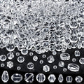 636pcs Crystal Glass Beads for Jewelry Making Assorted, 4/6/8mm Clear Craft by OuMuaMua