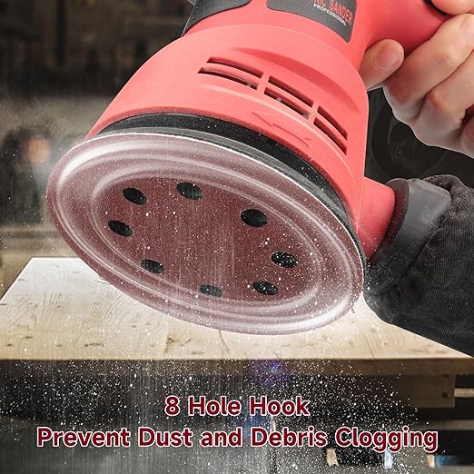 100 PCS 5 Inch Sanding Discs 100 Grit, Round Hook and Loop Sandpaper for Random Orbital Sander