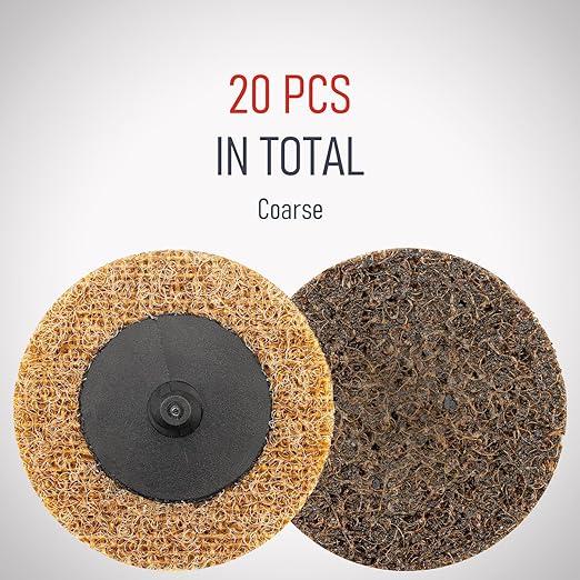2" SCM Surface Condition Disc, 2 R-Type Super EDG 50MM, Coarse Grade, Premium Non-Woven, 20Pcs