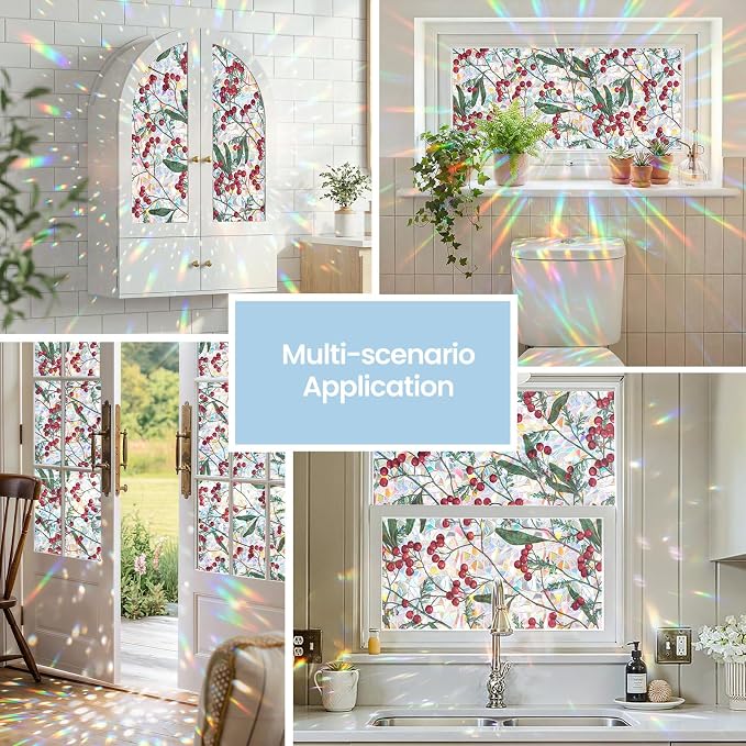 ADD.HERES Window Privacy Film, Stained Glass Decorative Static Cling, Removable - Image 2