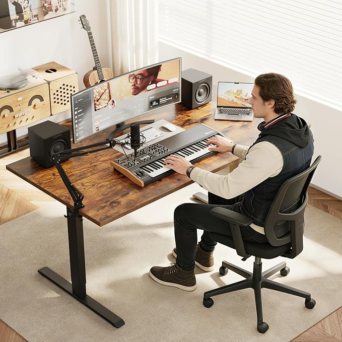 Agilestic Electric Standing Desk, 55 x 28 Inches Height Adjustable Desk - Image 2