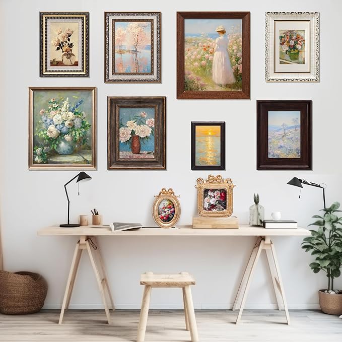 Qunclay 10 Pack Vintage Picture Frames - Image 6