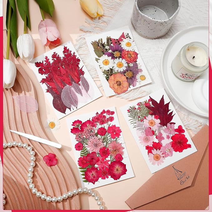 100 Pcs Dried Pressed Flowers, Real Natural Dried Wildflowers Leave - Image 4