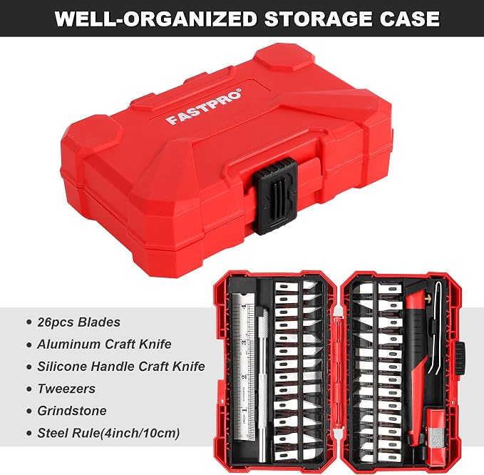 FASTPRO 31-Piece Precision Hobby Knife Set, Craft Knives - Image 5