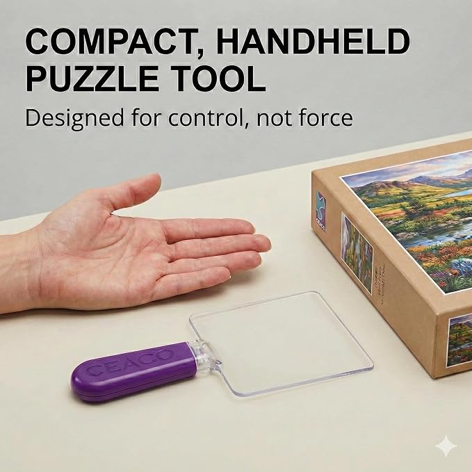 Ceaco Puzzle Scoop with LED Light & 3X Magnifier – Jigsaw Puzzle Accessory - Image 5