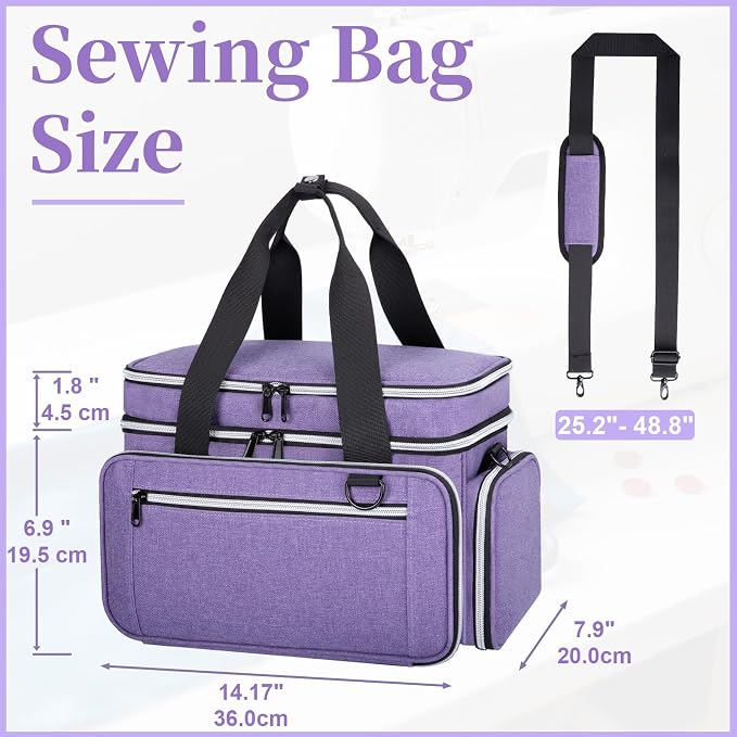 Anitor Large Sewing Supplies Organizer, Double Layer Sewing Storage Organizer - Image 3