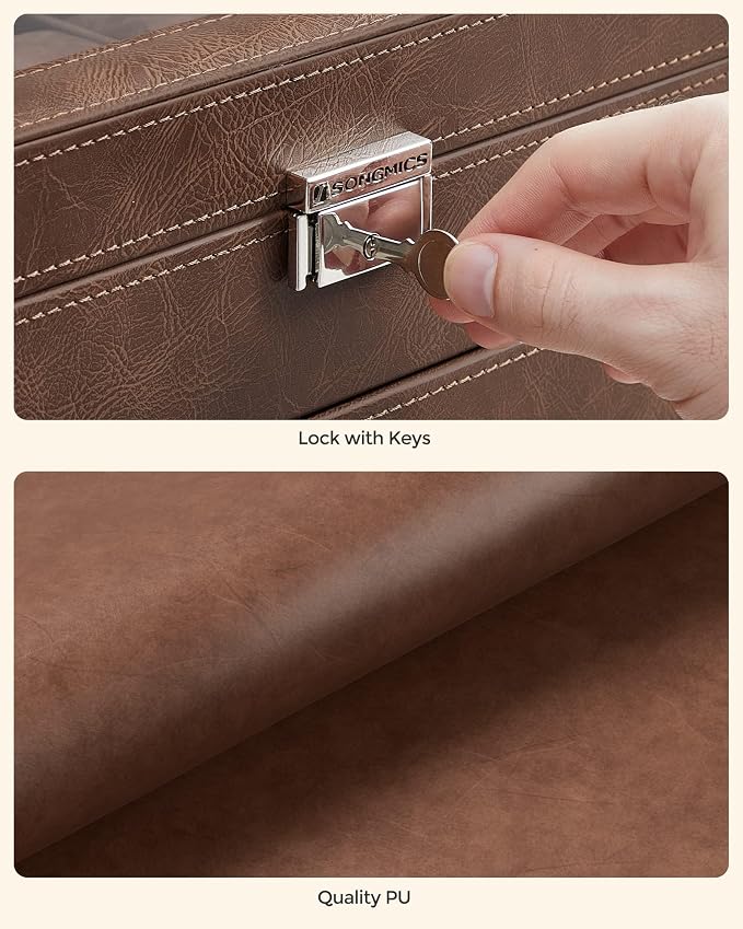 SONGMICS Watch Box, 12-Slot Watch Case Organizer - Image 7