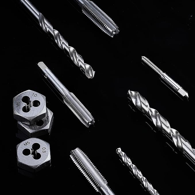 toolant 6-32 NC Tap and Die Set with #36 Drill Bit Combo for Threading
