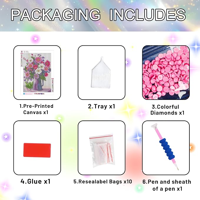 Ausanrl Flower Diamond Painting Kits - Image 5