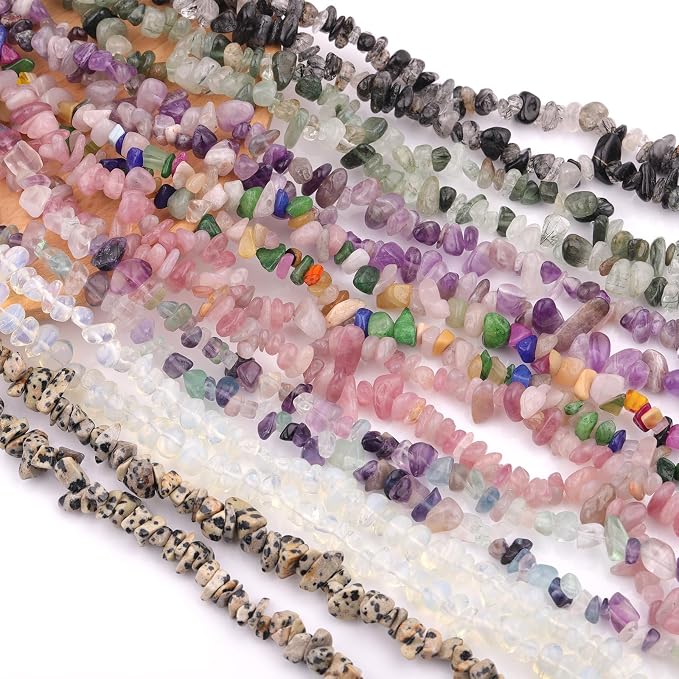 200 Pcs Black Rutilated Quartz Chip Beads - Image 9