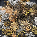WOCRAFT 100pcs Flowers Charms for Jewelry Making Assorted Jewelry Bangle by WOCRAFT