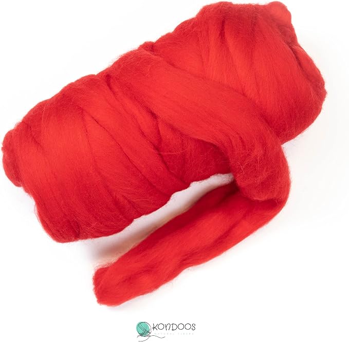 Colored Natural Wool roving, 1 lb. Best Wool - Image 3