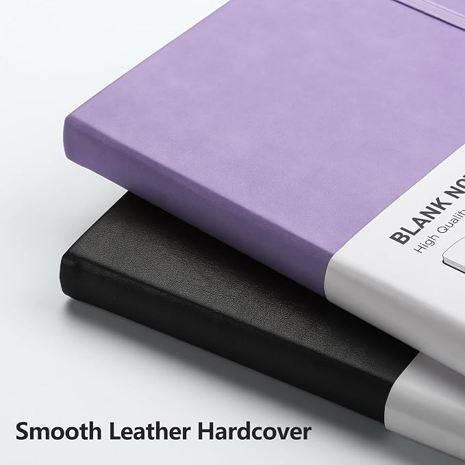 RETTACY Blank Journal Notebook, 192 Pages, A5 Medium Size | Leather Hardcover - Image 4